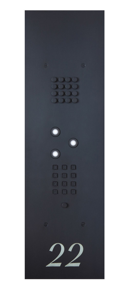 Wizard Bronze mat IP 3 buttons large model with keypad